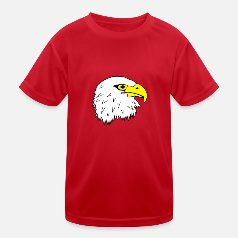 Bald eagle white headed seaeagle head motif Kids Functional T-Shirt