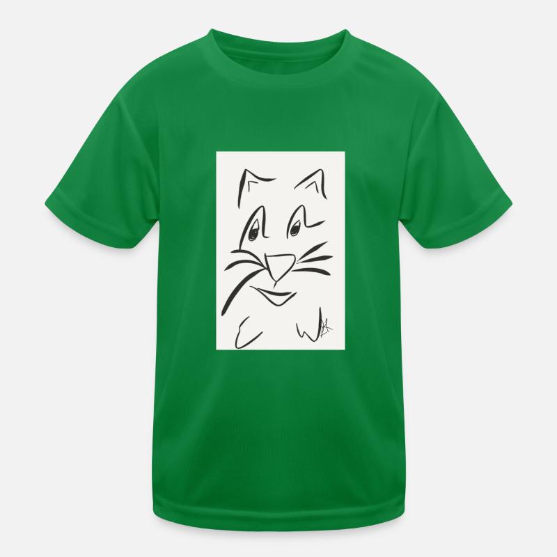 Conception de visage de chat mignon T-shirt sport Enfant