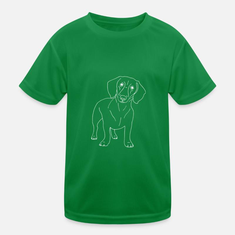 Dackel Kinder Funktions-T-Shirt