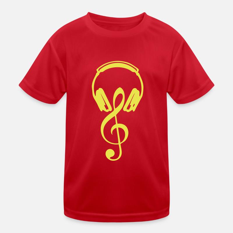 cle Helme dj Equalizer Boden note2 - Kinder Funktions-T-Shirt - Rot