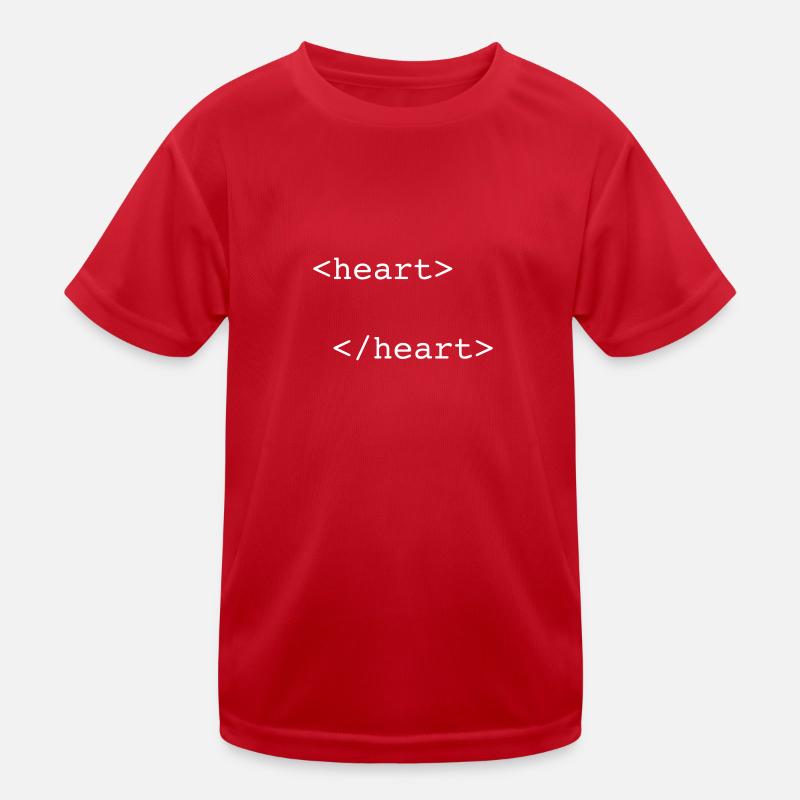 html heart Kinder Funktions-T-Shirt