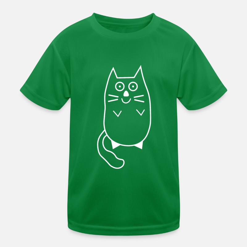 cute chubby cat Kids Functional T-Shirt