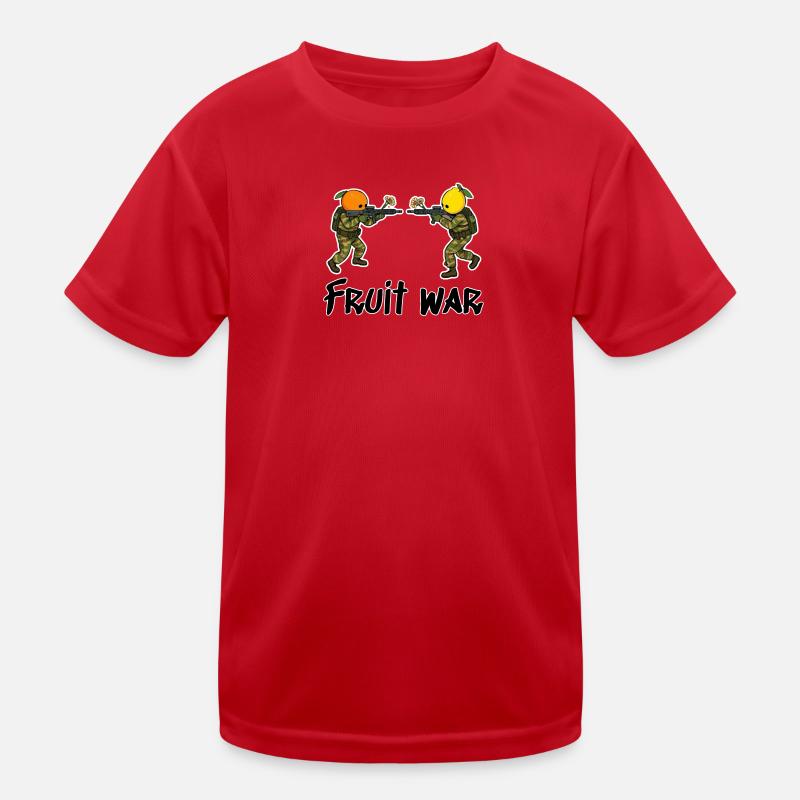 Fruit War Duell Der Früchte Kinder Funktions-T-Shirt