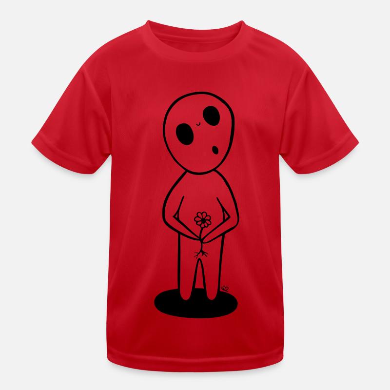 SYLVANN : le Sylvain à la fleur - version noire T-shirt sport Enfant