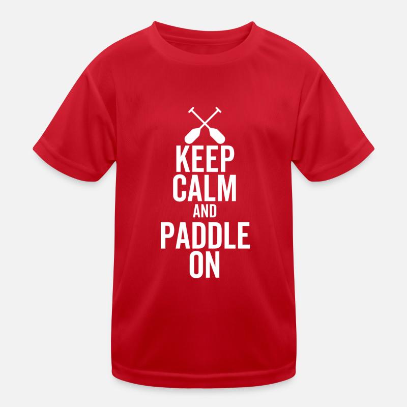 Keep Calm And Paddle On Kids Functional T-Shirt