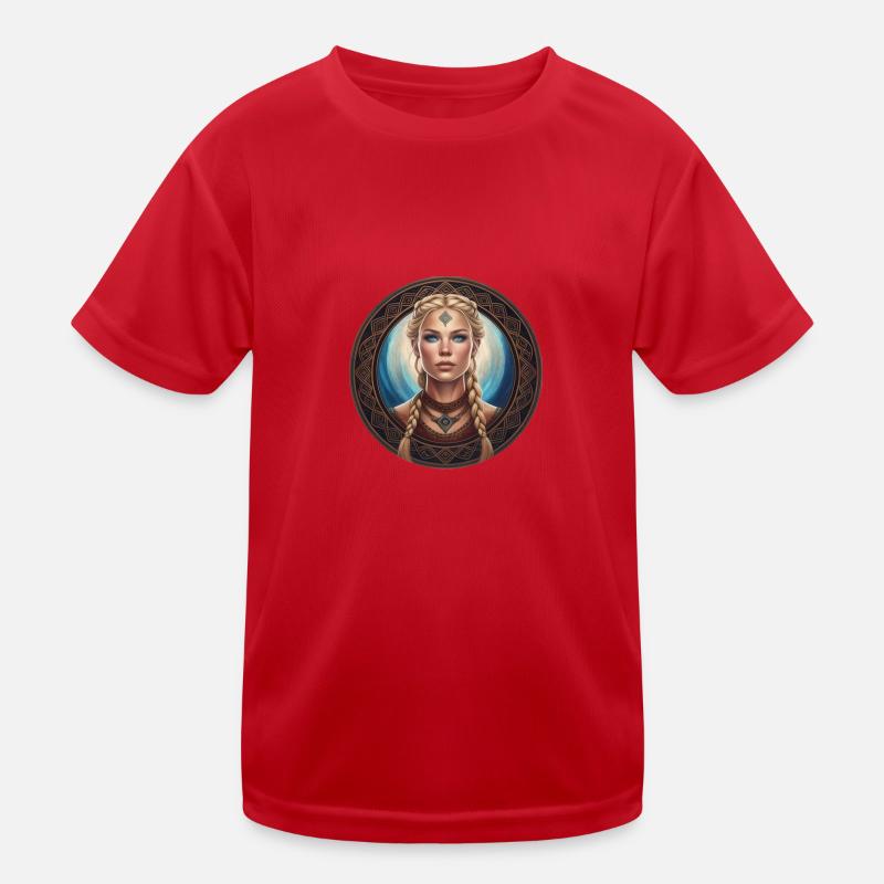 Wikingerfrau Kinder Funktions-T-Shirt