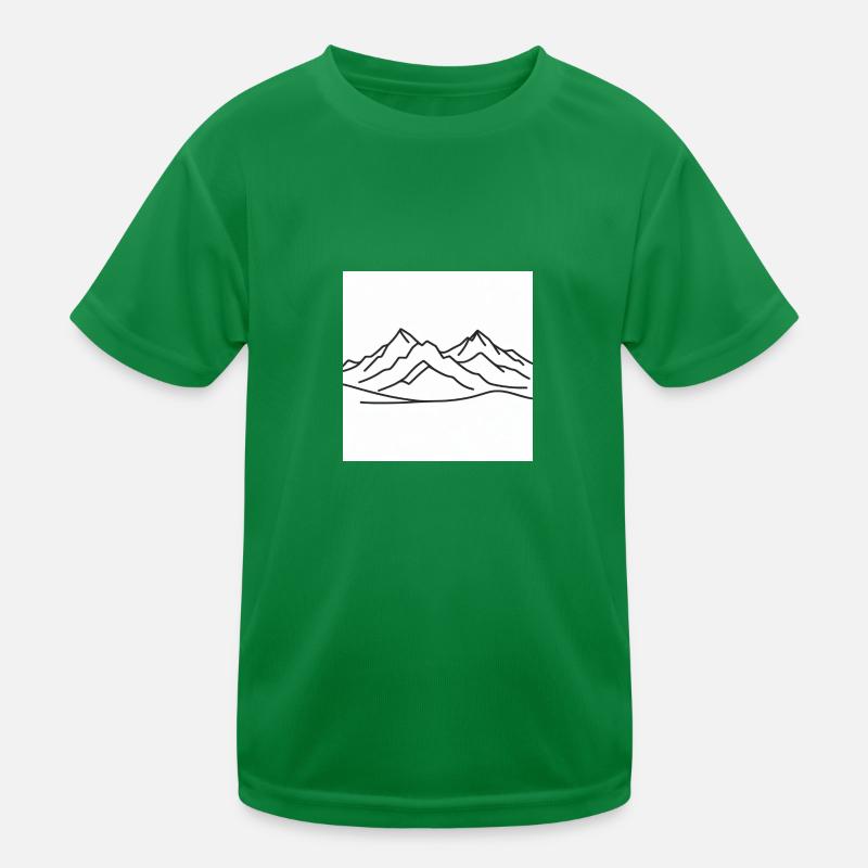 Minimalist Mountain Kids Functional T-Shirt