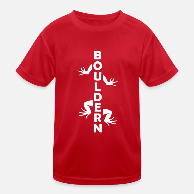 Bouldern, wie eine Echse Kinder Funktions-T-Shirt