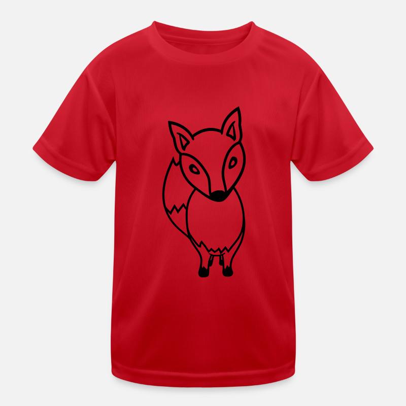 Fuchs Rotfuchs Wildes Tier Schlauer Wald Bewohner Kinder Funktions-T-Shirt
