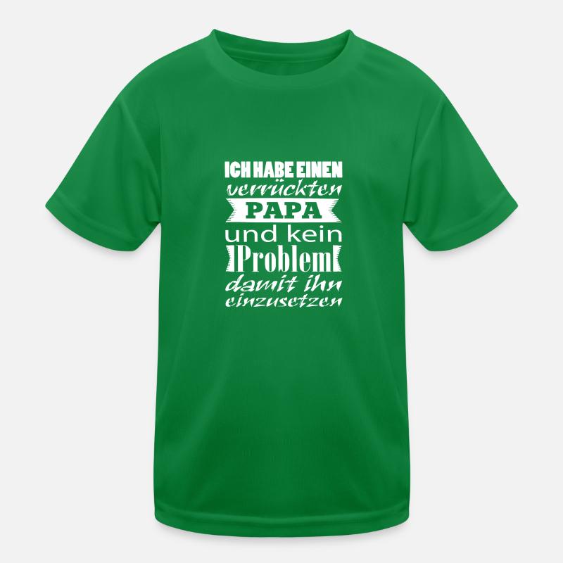 Verrückter Papa Kinder Funktions-T-Shirt