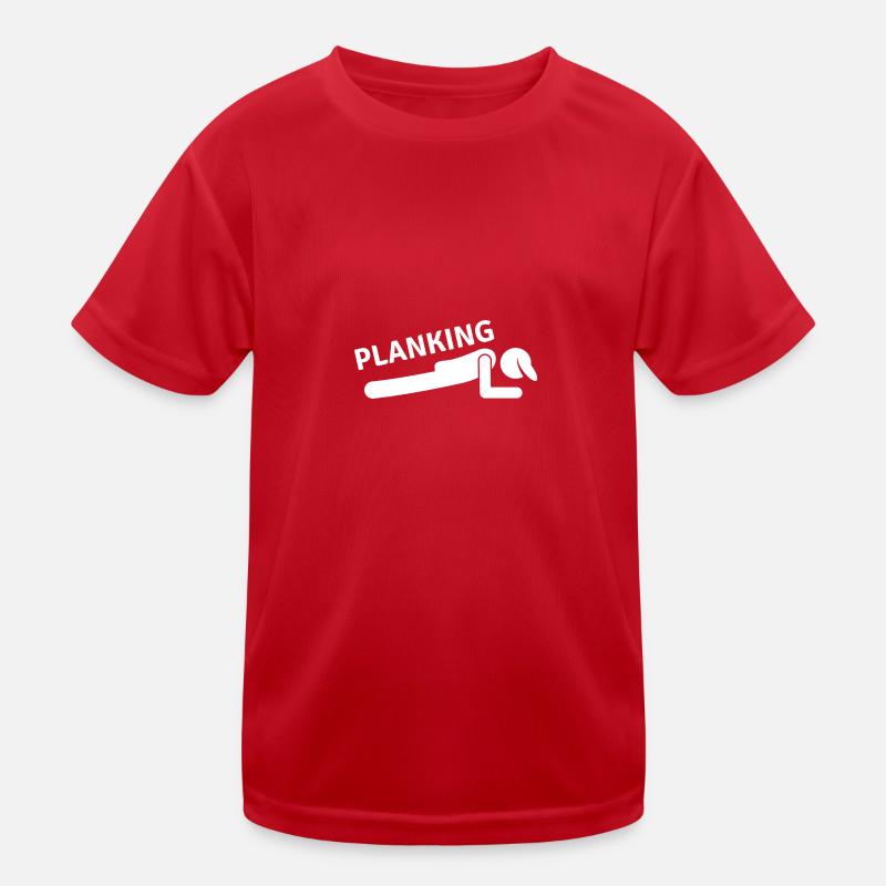 Planking Abs Strong Kids Functional T-Shirt