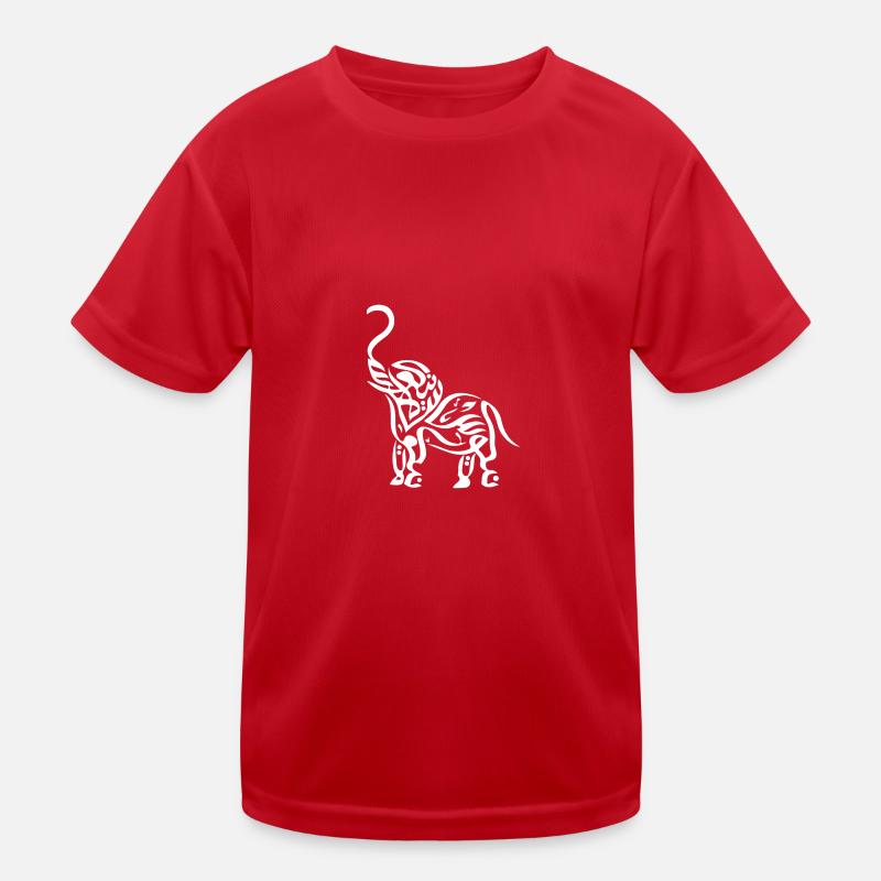 Arab typographer as elephant form - Kids Functional T-Shirt - red