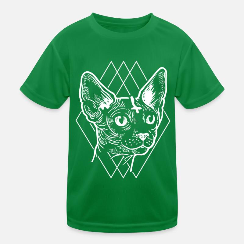 Gothic Katze E-Girl E-Boy Satan Retro Geschenk Kinder Funktions-T-Shirt