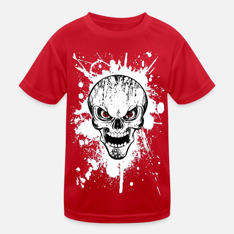 skull grunge style 02 Kinder Funktions-T-Shirt