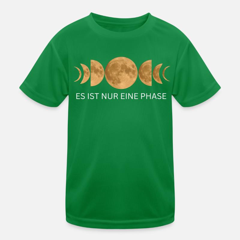It's Just One Phase - Moon Phases Design Kids Functional T-Shirt