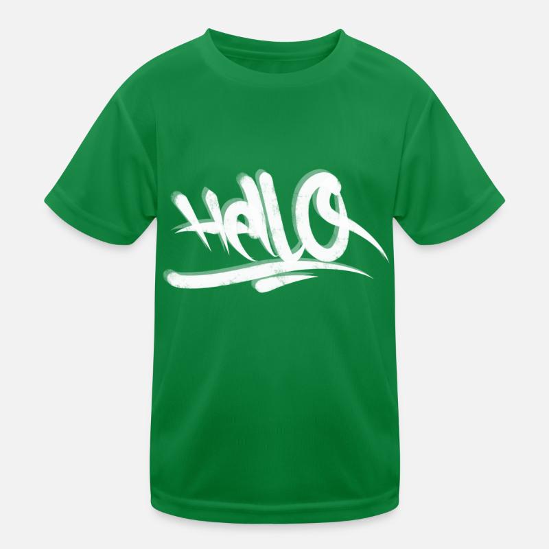 Hello Kinder Funktions-T-Shirt
