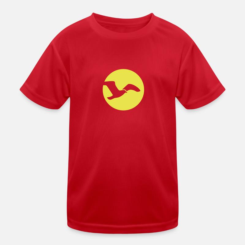 Möwe - Kinder Funktions-T-Shirt - Rot