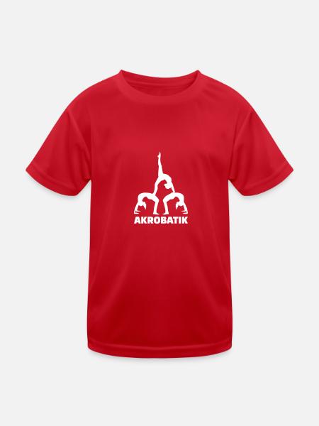 Akrobatik - Kinder Funktions-T-Shirt - Rot