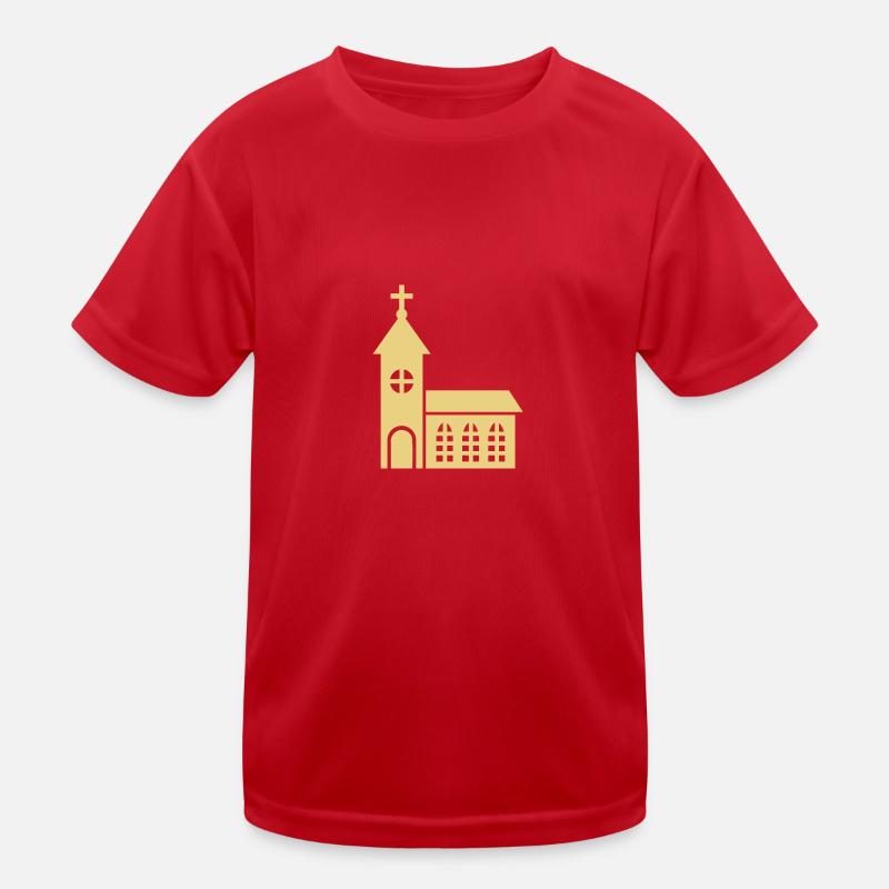 Kirche - Kinder Funktions-T-Shirt - Rot