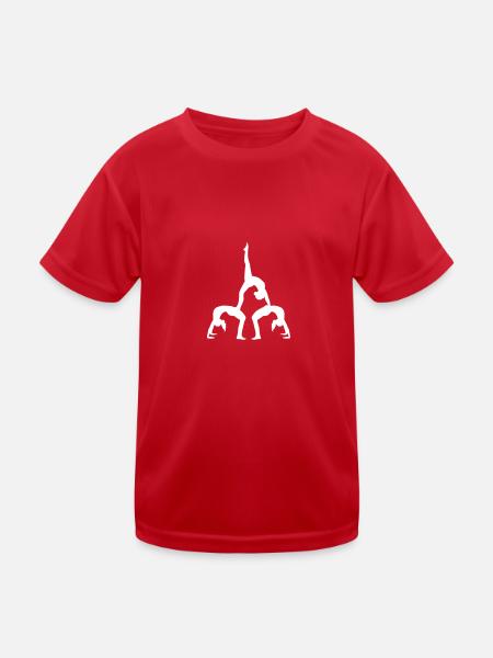 Akrobatik - Kinder Funktions-T-Shirt - Rot