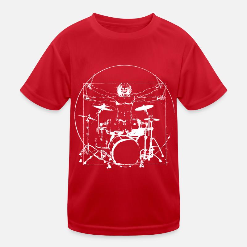 Batteur Drum Drum Drum Drum T-shirt sport Enfant