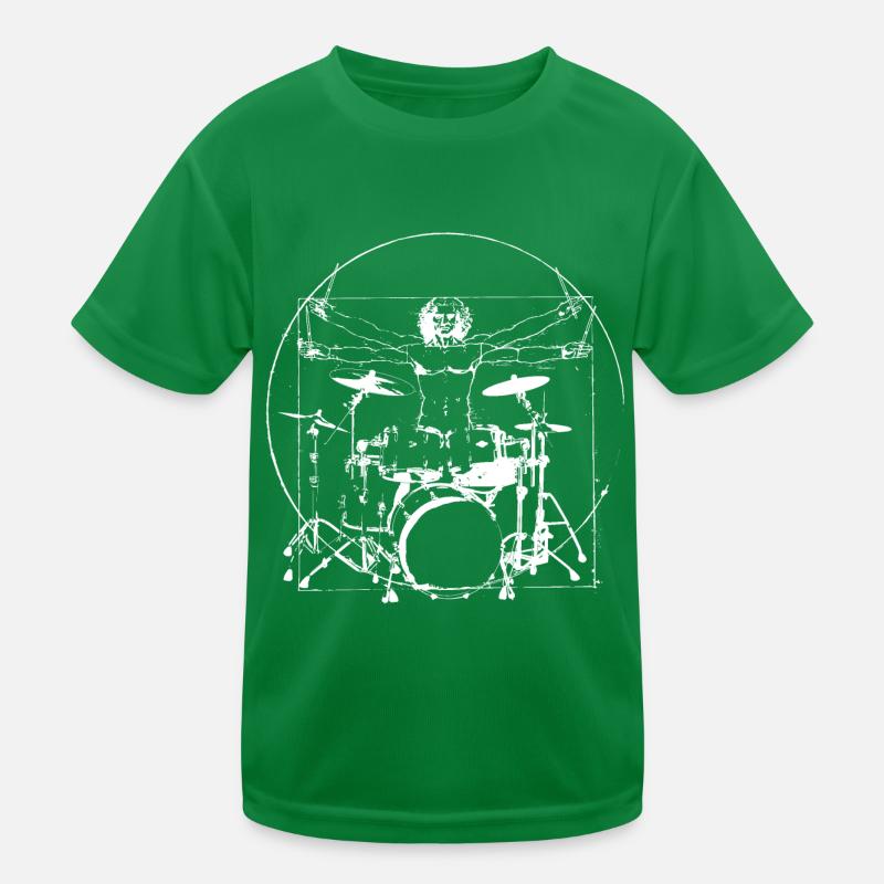 Batteur Drum Drum Drum Drum T-shirt sport Enfant