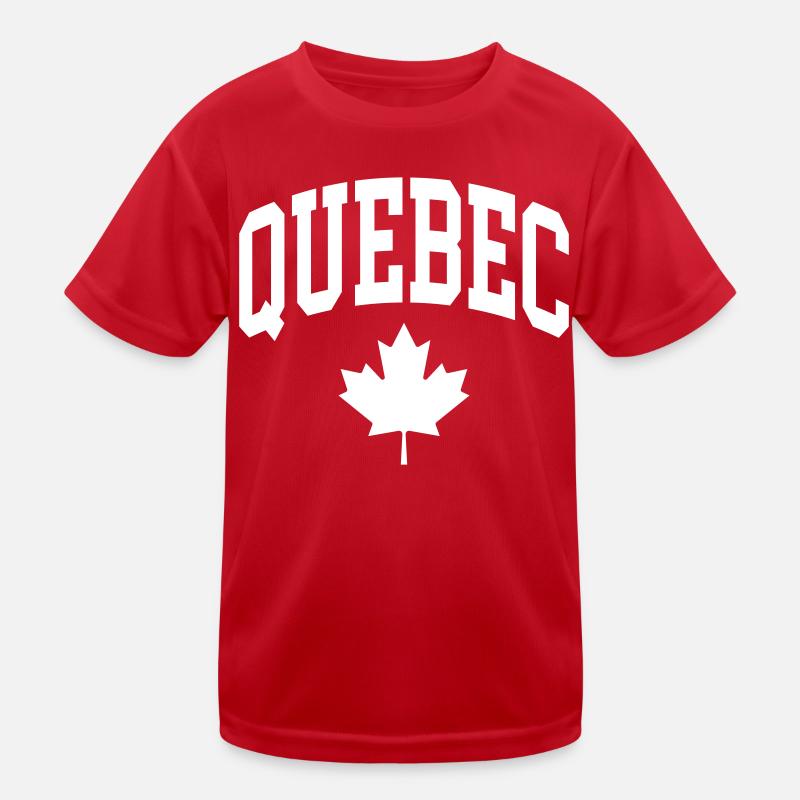 Quebec - Kinder Funktions-T-Shirt - Rot