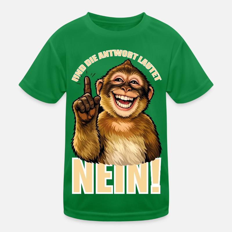 Et la réponse est non ! Singe Drôle T-shirt sport Enfant