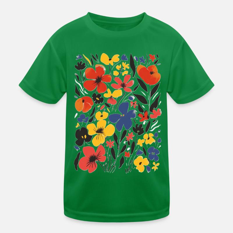 Modern floral pattern Kids Functional T-Shirt