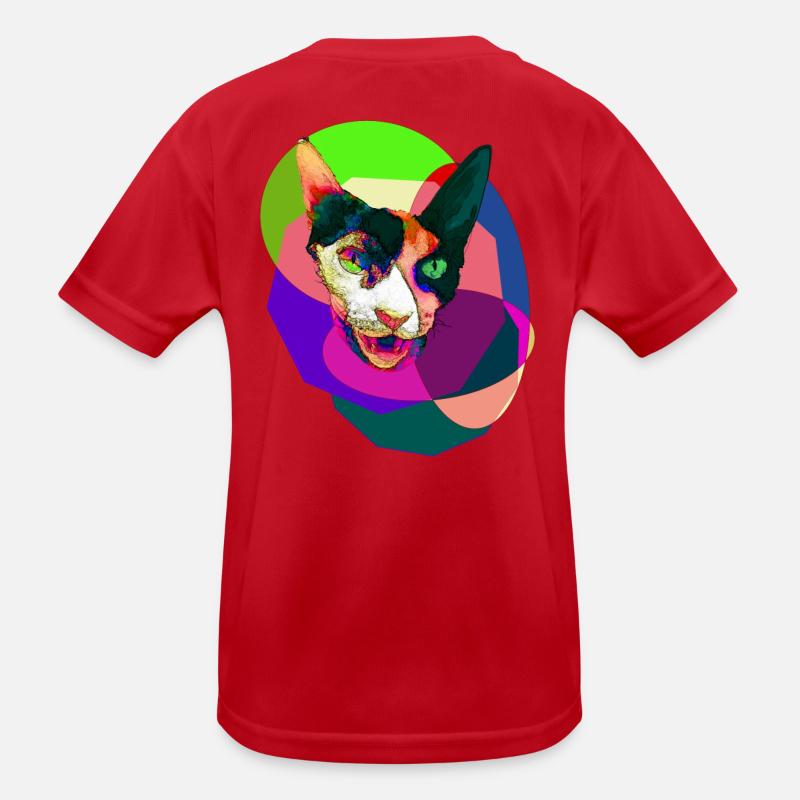 Coole bunte Catino Katze Kinder Funktions-T-Shirt