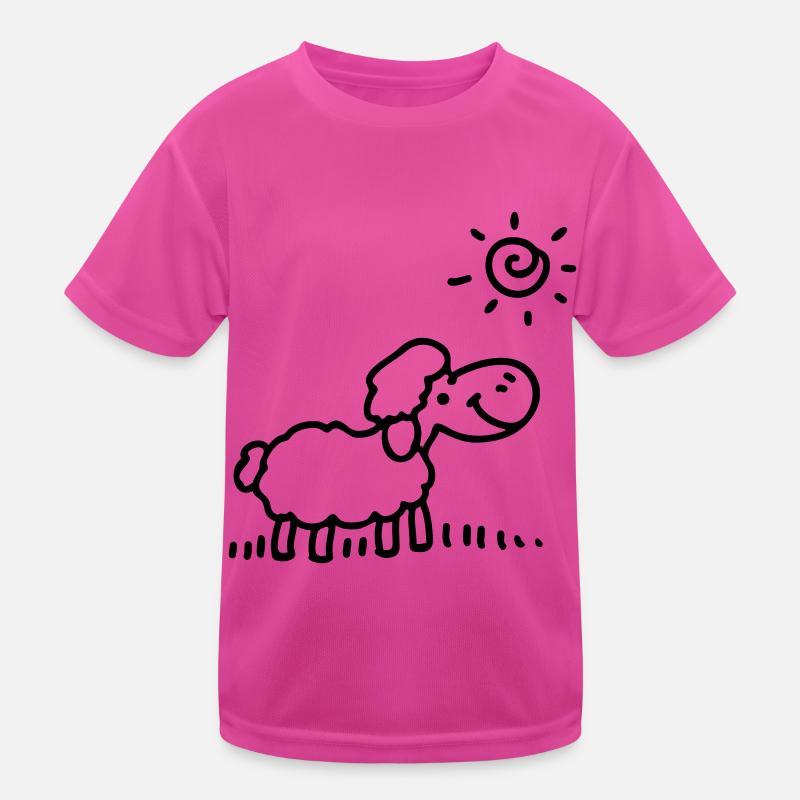 Schäfchen Sonne - line Kinder Funktions-T-Shirt