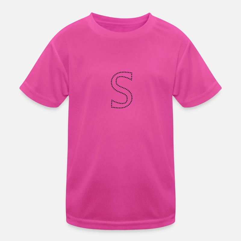 Buchstabe S / letter S (dots, 1c) Kids Functional T-Shirt