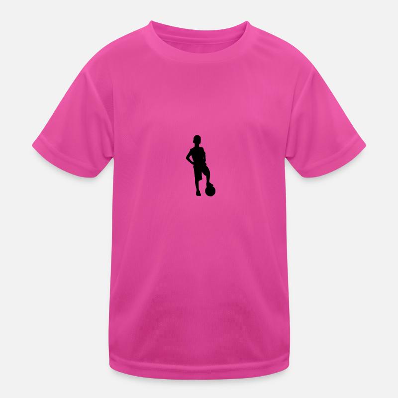 Fußballjunge Kinder Funktions-T-Shirt