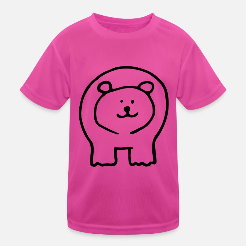 Bear printed 2 sides T-shirt sport Enfant
