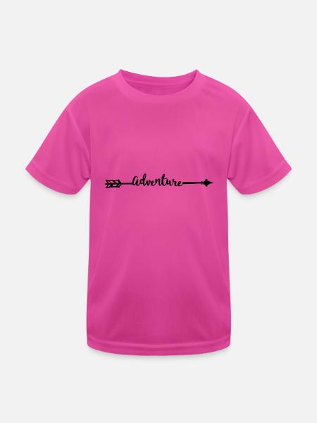 Adventure - Kids Functional T-Shirt - neon pink - Front