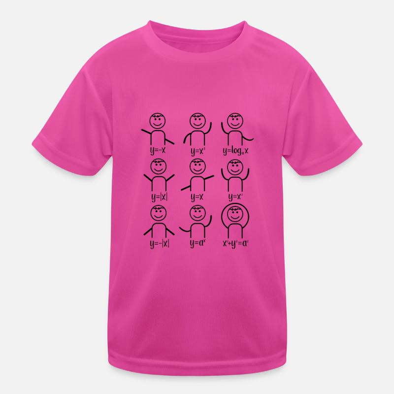 Math teacher algebra dance math - Kids Functional T-Shirt - neon pink