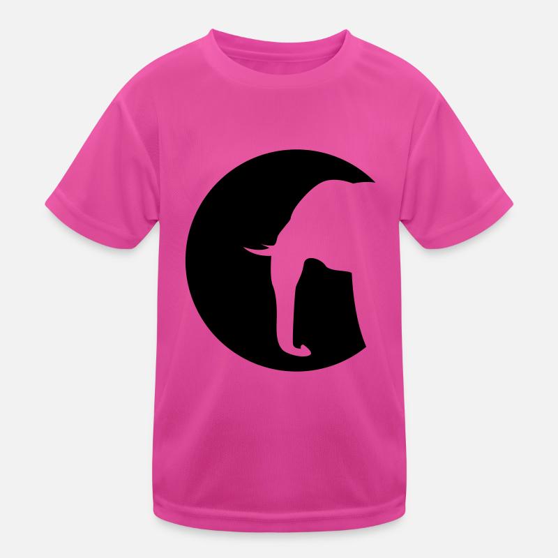 Elefant - Kinder Funktions-T-Shirt - hot Pink