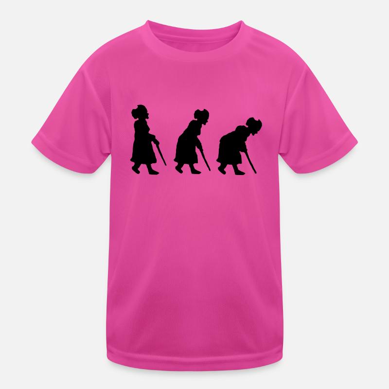 grandma re-evolution - Kids Functional T-Shirt - neon pink