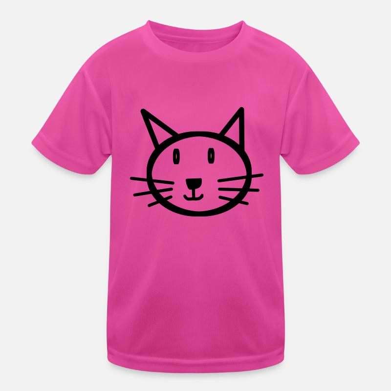 Katze Katzengesicht Geschenk Geschenkidee Kinder Funktions-T-Shirt