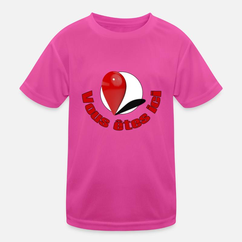 Sie sind hier mit Text Kinder Funktions-T-Shirt