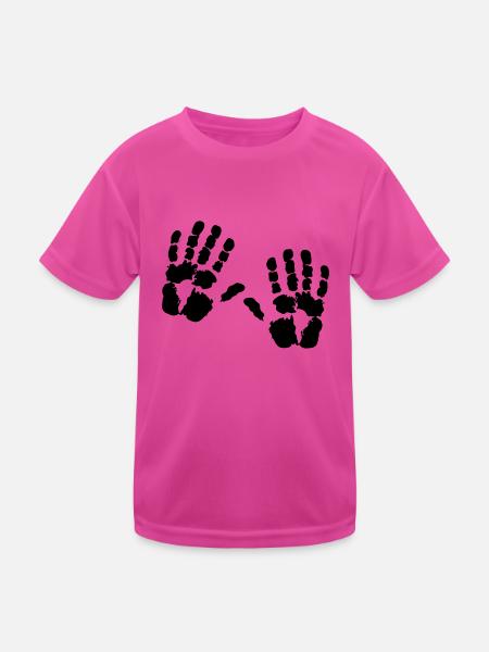 Ne me touche pas - T-shirt sport Enfant - rose néon - Devant