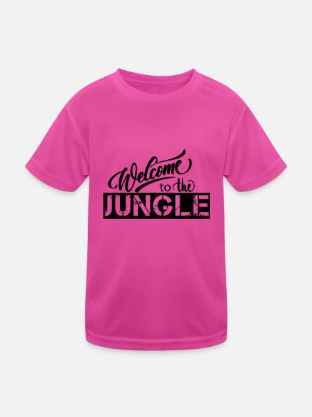 welcome to the jungle - Kids Functional T-Shirt - neon pink