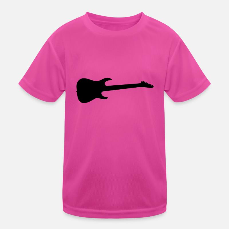 Gitarre Schwarz Kinder Funktions-T-Shirt