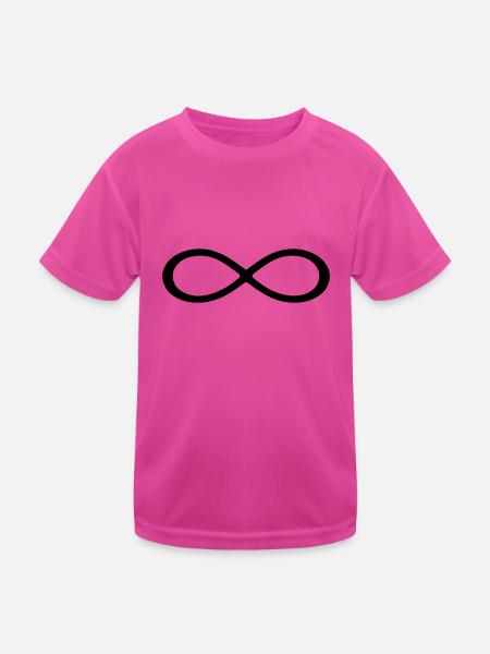 Infinity Symbol Infinity - Kids Functional T-Shirt - neon pink - Front