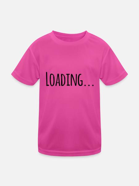 Chargement en cours ... - T-shirt sport Enfant - rose néon - Devant