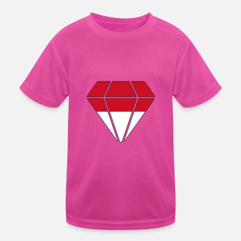 Geschenk Diamant Heimat Wurzeln Monaco Kinder Funktions-T-Shirt