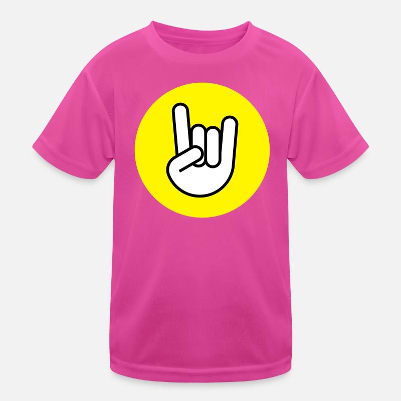 Pommes fourchette cercle jaune T-shirt sport Enfant
