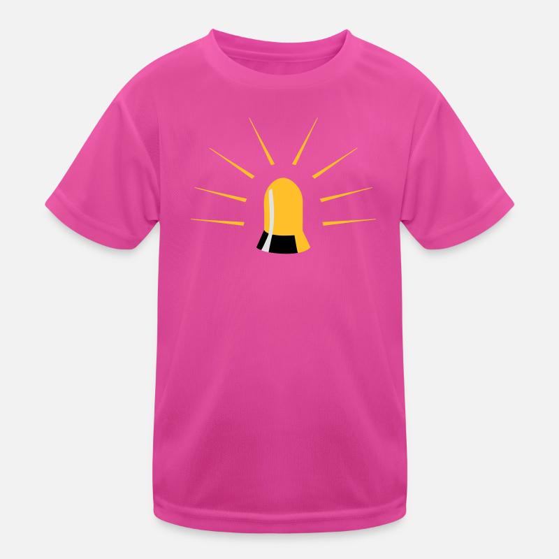 Warnlicht-Design Shirt Kinder Funktions-T-Shirt