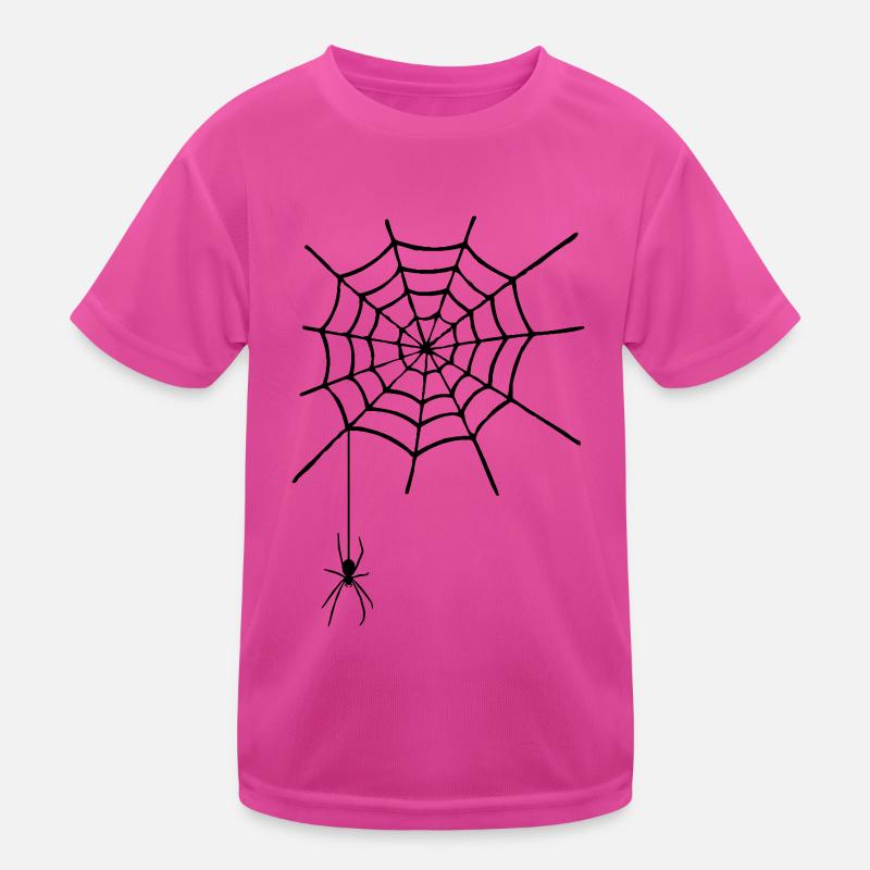 Cobweb with spider Kids Functional T-Shirt