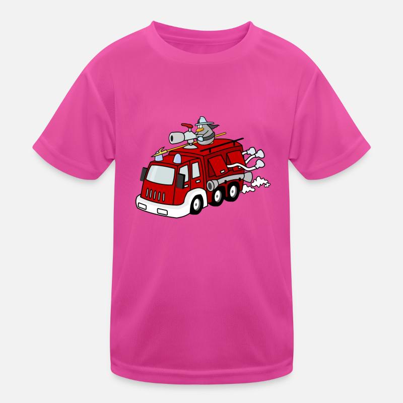 Fire Department Firefighter Firefighter Firetruck Fire Kids Functional T-Shirt